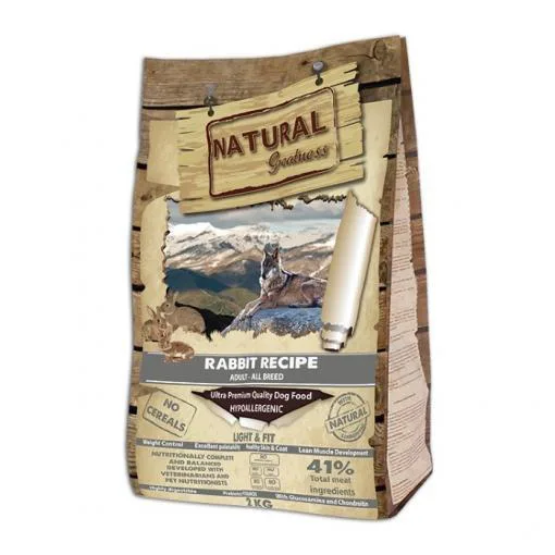 Natural Greatness koerte kuivtoit Rabbit Recipe Light & Fit