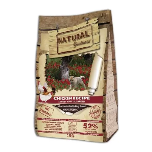Natural Greatness teraviljavaba koerte kuivtoit Chicken Recipe Starter-Puppy