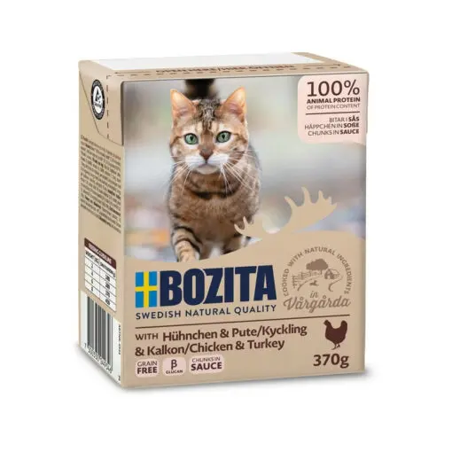 Bozita kassikonserv Chicken & Turkey in sauce 370g