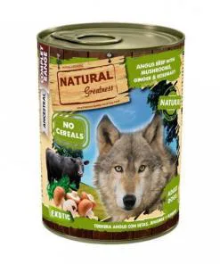 Natural Greatness teraviljavaba konserv koertele Black Angus VEIS seente, ingveri ja rosmariiniga