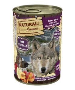 Natural Greatness teraviljavaba konserv koertele JÄNES & PART õuna, virsiku ja kummeliga