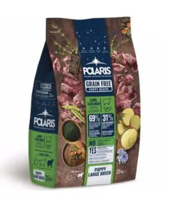 Polaris teraviljavaba koerte kuivtoit suurt tõugu kutsikatele Lamb & Salmon