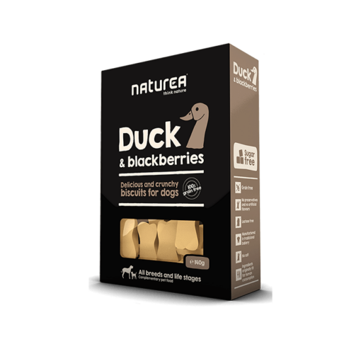 Naturea teraviljavabd küpsised koertele Duck & lackberries pardi ja murakaga