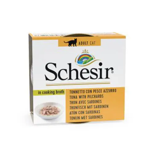 Schesir konserv kassidele tuunikala ja sardiinid puljongis