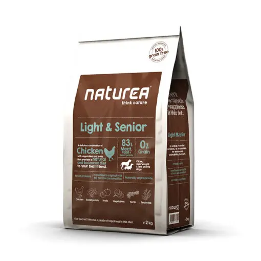 Naturea teraviljavaba koerte kuivtoit Light & Senior 2kg