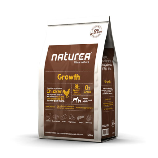 Naturea teraviljavaba kutsikate kuivtoit Growth 2kg