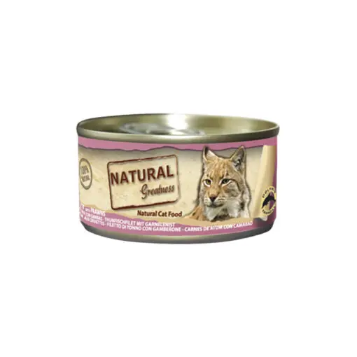 Natural Greatness konserv kassidele tuunikalafilee ja krevettidega