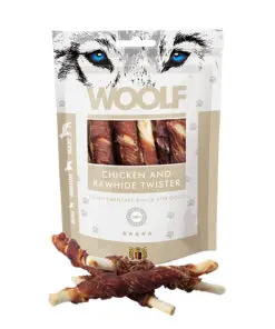 Woolf koeramaius kanaga Chicken and Rawhide Twister