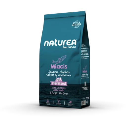 Naturea kassi kuivtoit Lands Miacis Salmon Chicken Rabbit & Anchovies