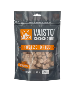 Mush VAISTO Grey külmkuivatatud täistoit koertele KANA-KALKUN-LAMMAS-250g