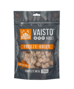 Mush VAISTO Grey külmkuivatatud täistoit koertele KANA-KALKUN-LAMMAS-250g