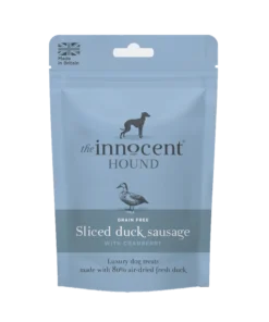 The Innocent Hound maius koertele Duck sausage vorstiviilud pardiga