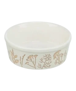 Trixie keraamiline kauss valge/beežid taimed