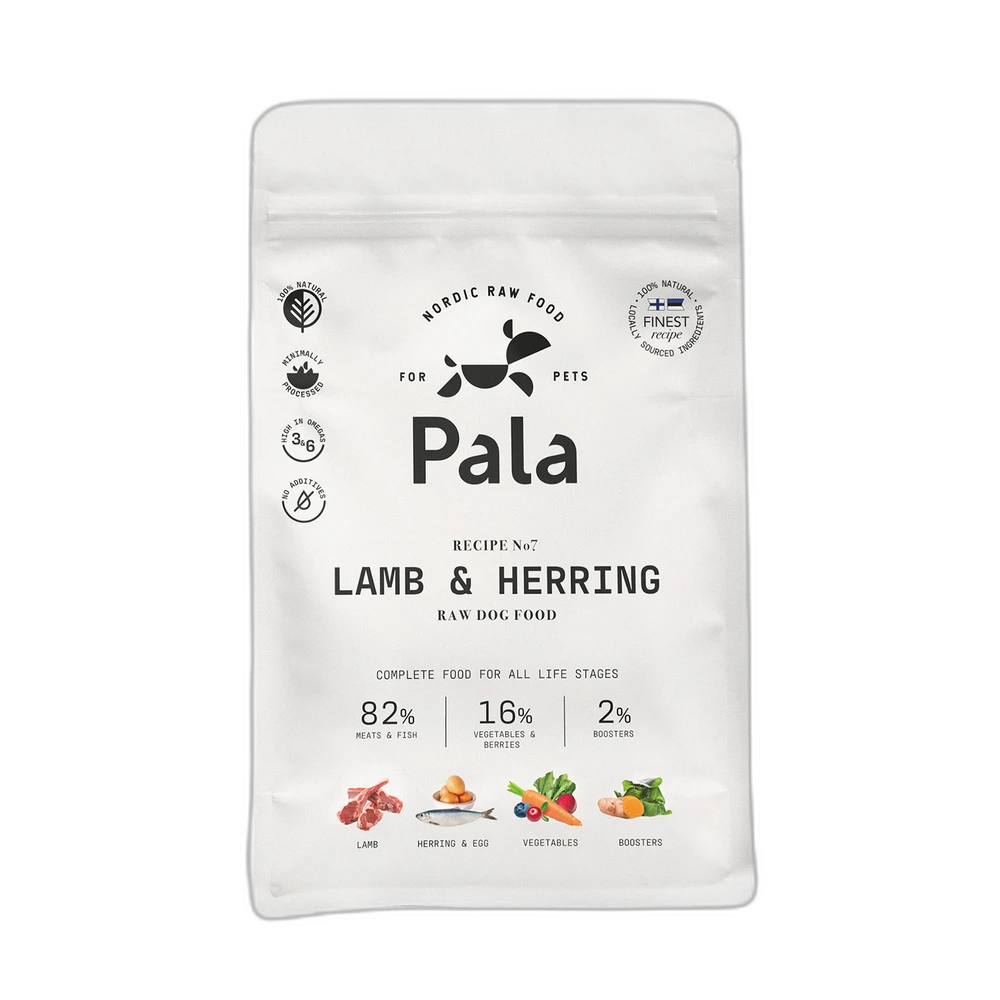 Pala Naturaalne õhu Käes Kuivatatud Liha Lamb & Herring 1kg