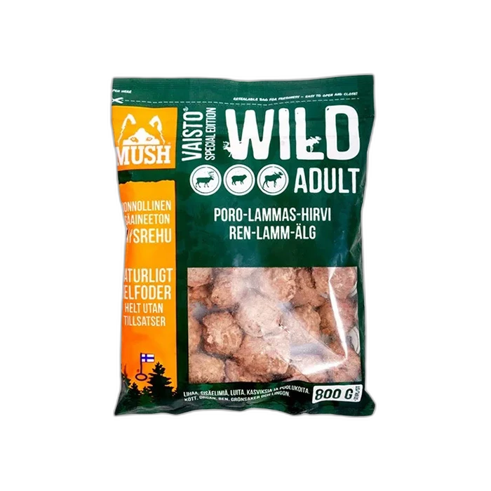 Mush Vaisto Taissoot Koerale Poder Lammas Hirv 800g.webp