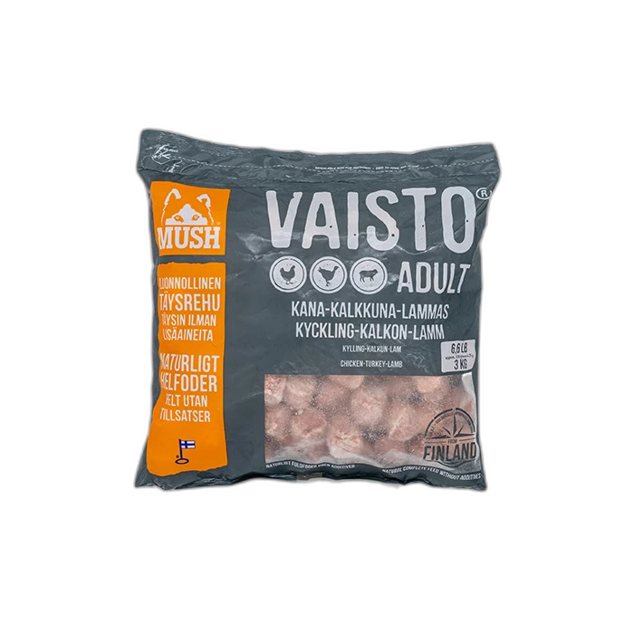 Mush Vaisto Taissoot Koertele Kana Kalkun Lammas 3kg.webp