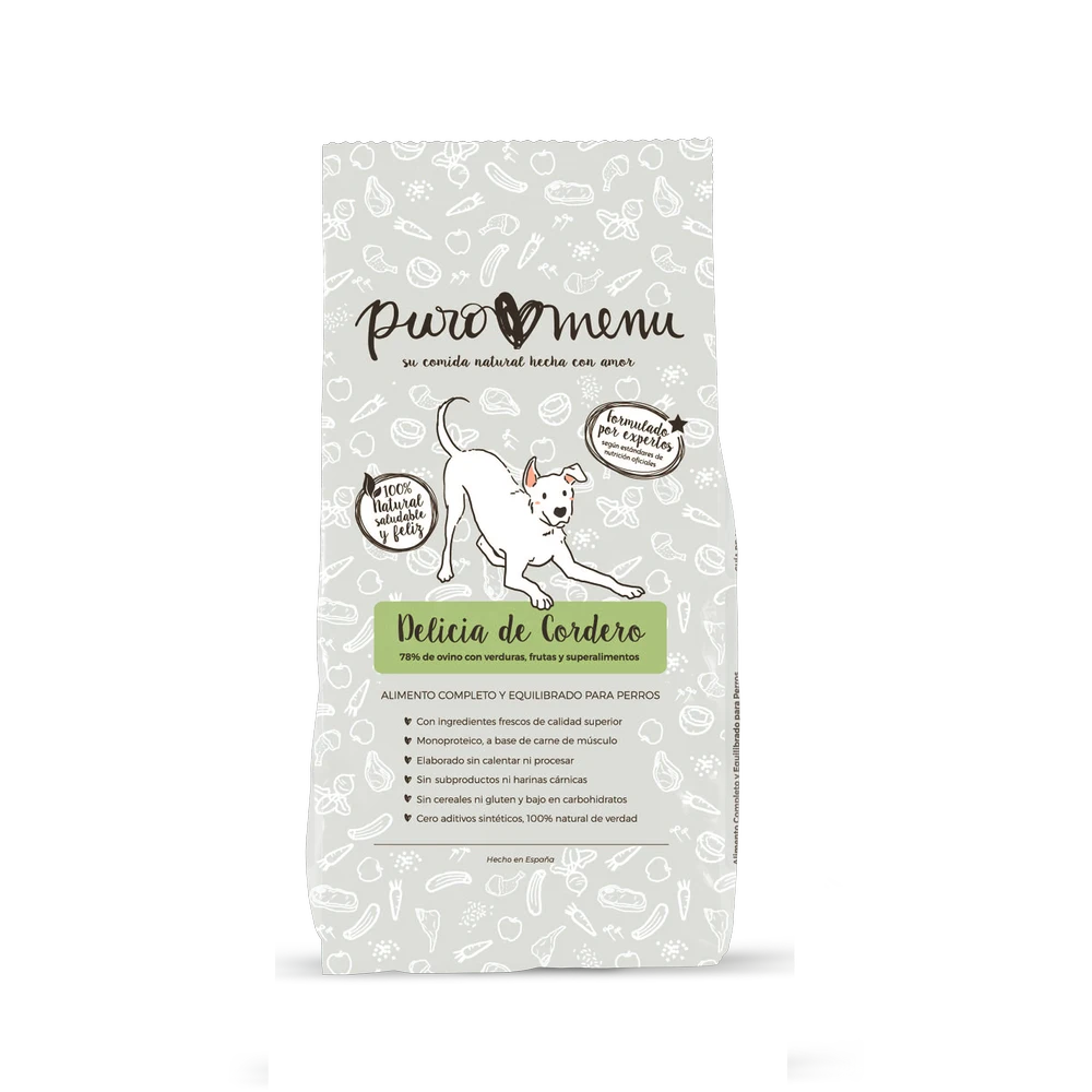 Puromenu Lamb Delight Tasakaalustatud Toortoit Koertele Lambaga 800g.webp